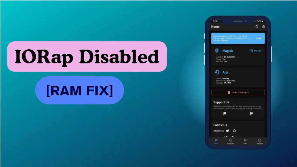 Reduce RAM and CPU Overhead With IORap Disabled Ram Fix Magisk Module