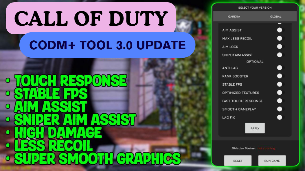 Codm GFX Tool With Aimbot, Aimlock, High Damage, Auto Headshot